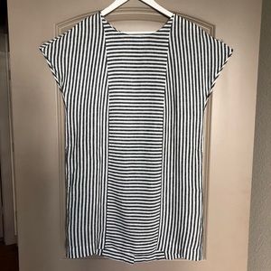 Stripe Linen Shift Dress